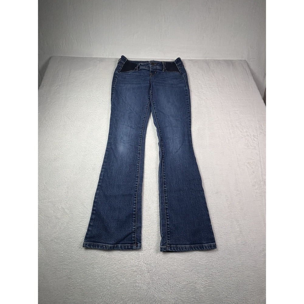 Old Navy Maternity Jeans Women's 6 Blue Stretch Rockstar Super Skinny Side Panel